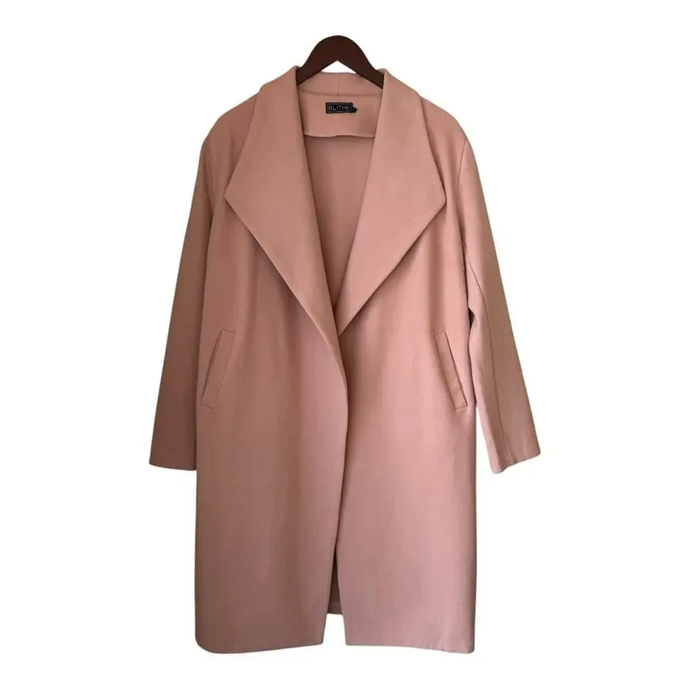 Blithe ( Anthropologie ) Wool Look Cocoon Coat Size Large